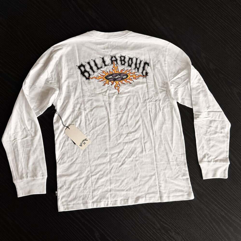 Billabong Theme Arch Long Sleeve T-Shirt White Large NWT